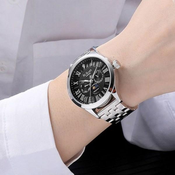 Saint Scott ST7502M-SBS sediul central ceas multimetal cu diamante naturale autentice