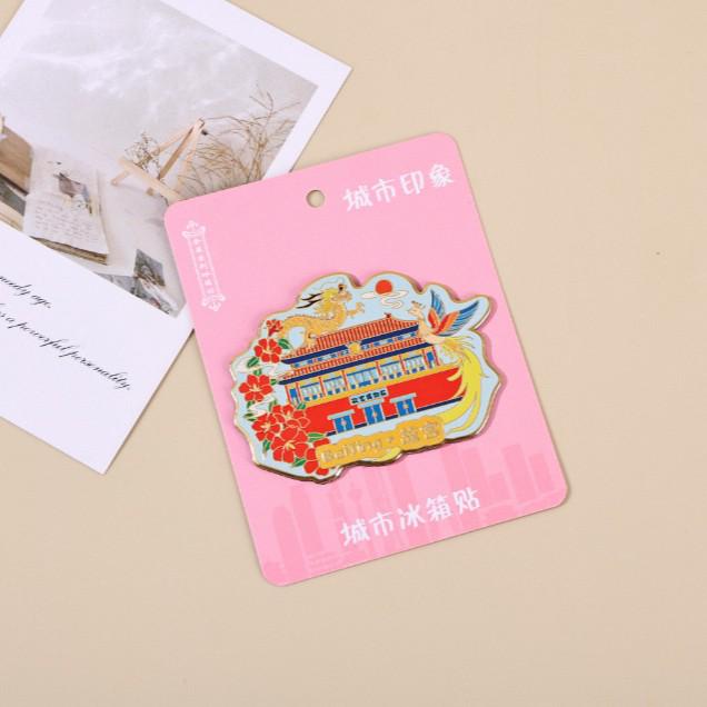 Beijing Forbidden City & Great Wall Magnet: Souvenir Featuring Temple of Heaven, Summer Palace, and Tourist Map Design