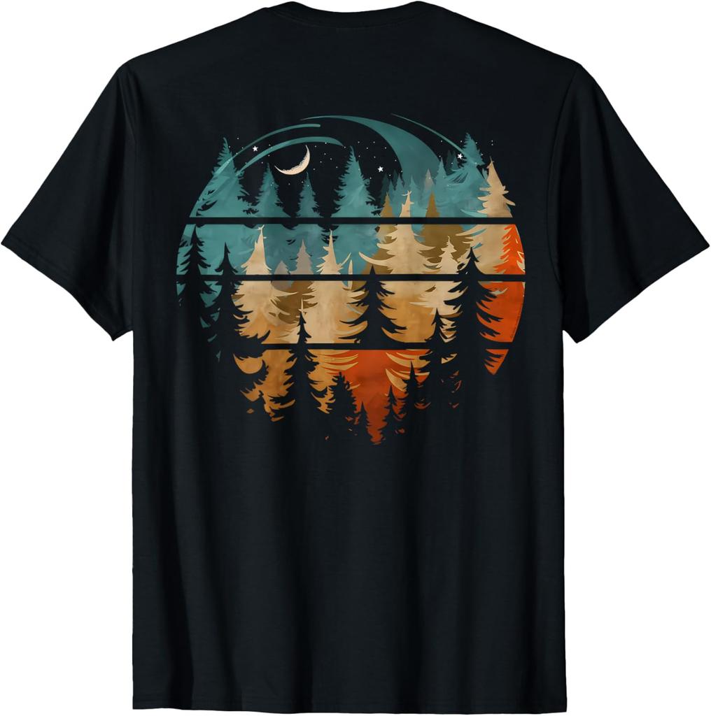 Trees Nature Mountains Adventure Outdoor Wildlife Forest T-Shirt Graphic T Shirts Print on Demand Camisas Streetwear