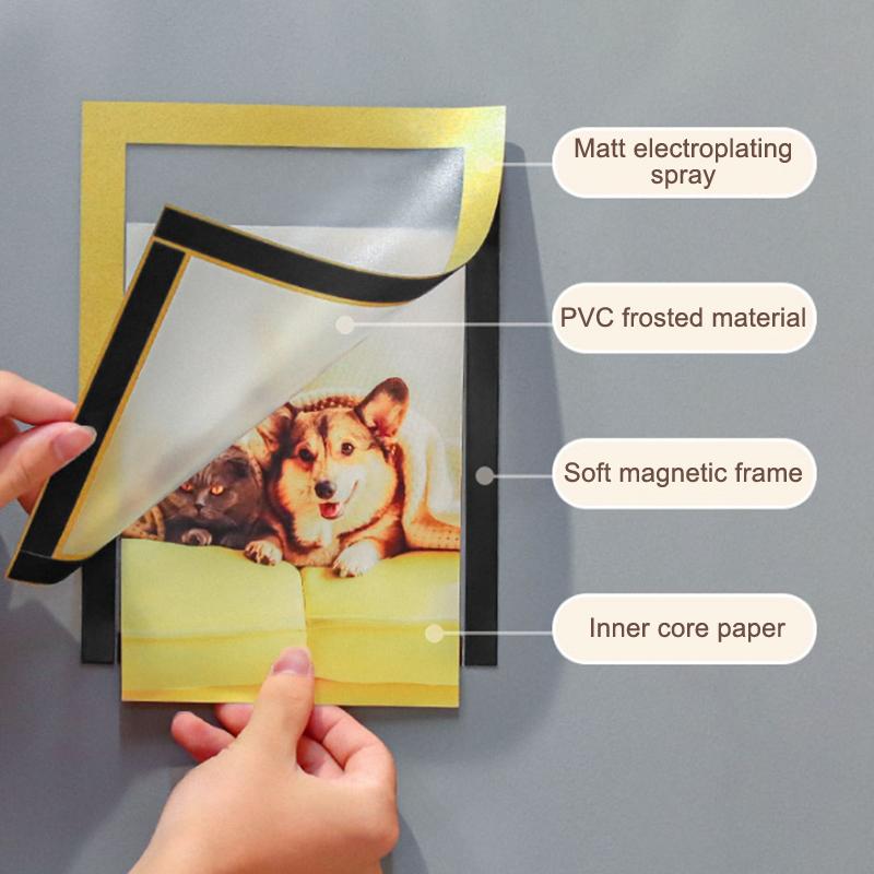 A3/A4 Magnetic Picture Frames Wall Kpop Pocard Holder Display Decor For Wall Window Office Advertise Fridge