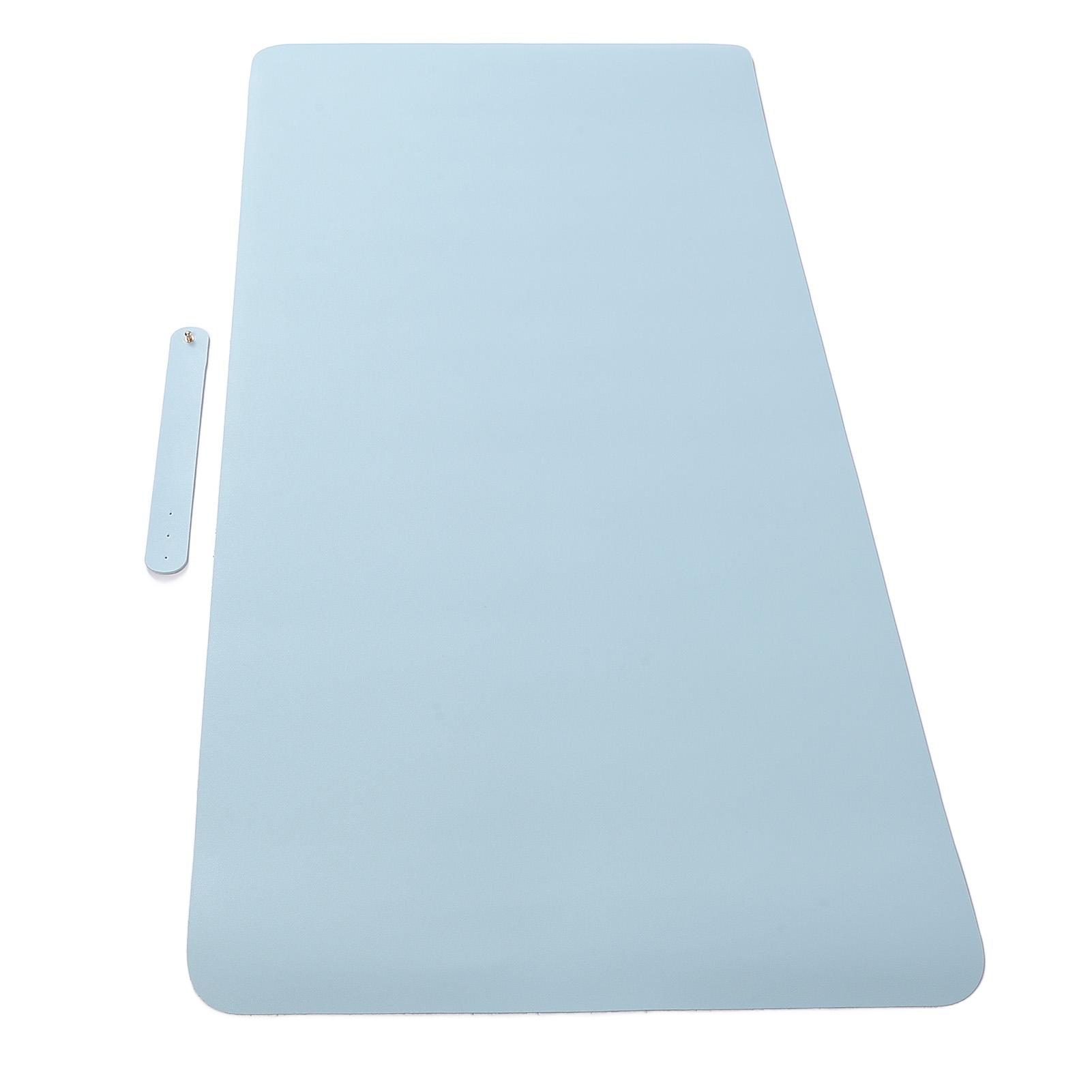 

Кожаный настольный коврик односторонний 90x45см светло-голубой утолщенный ПУ коврик для туалетного столика для стола для нейл-арта дома