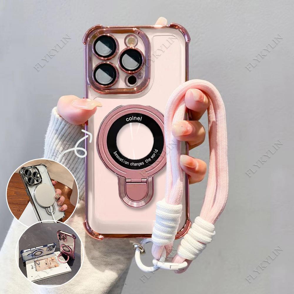 Stoßfeste magnetische Halterung Handyhülle für Xiaomi Redmi 14C 13 13C 12 12C 10 10 mit Umhängeband weiche Rückseite