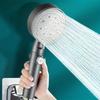 Grey High Pressure 5 Modes Hand Held Shower Head Set Filtered High Quality with On/Off Pause Universal Bathroom Accessories