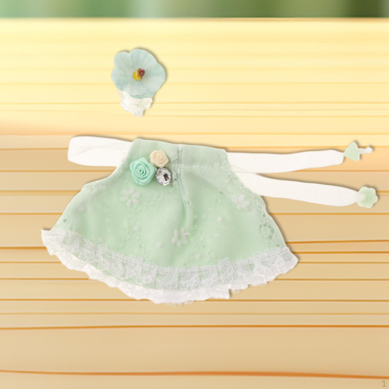 

17 см плюшевая кукольная одежда, удобная, фотореквизит, костюмы, милый наряд green dress