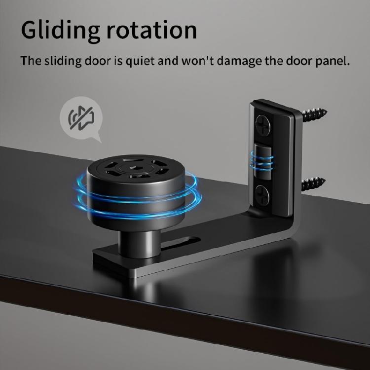 Smooth Sliding Door Guide Wheel Kit For 1/2inch - 2inch Thick Panel Vertical Rotations Design Durability Carbon Steel