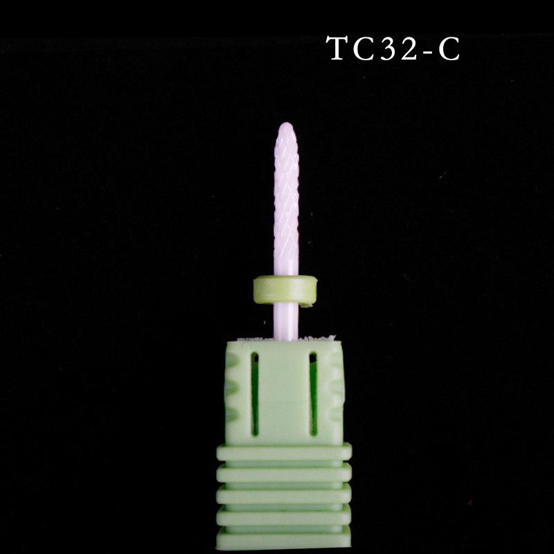 Ceramic Nail Grinding Head - Corn Bullet Rocket Shape for Electric Nail Grinder