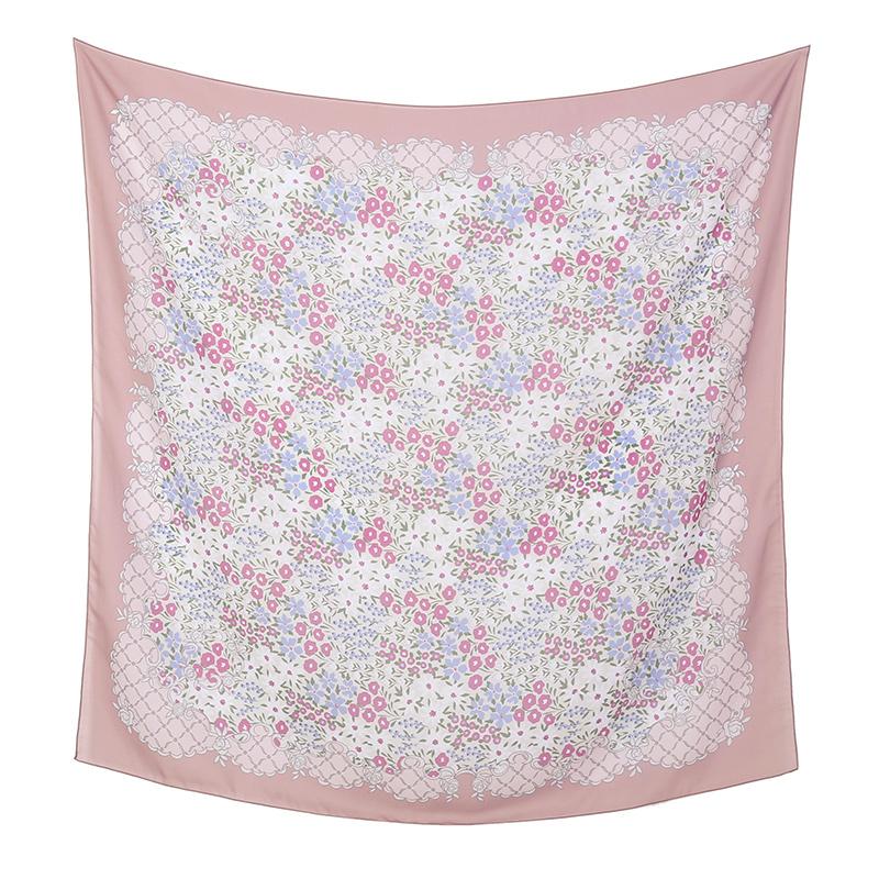 Malaysia Floral Printed 110 Square Scarf Muslim Hijab Women Elegant Shawls Ladies Casual Headscarf Turban Kerchief  Wholesale