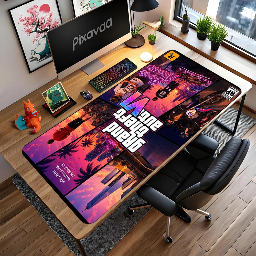 Grand Theft Auto Customized Name Mouse Pad Gaming Laptop Mouse Pad Office Mouse Mats Non-Slip Rubber Bottom Computer Decor Item Office Use