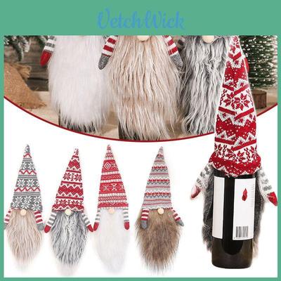 Gonk Merry Christmas Wine Bottle Cover Bag For Festive Holiday Table Decor