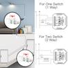 Moes Mini Interruttore Dimmer Smart Tuya ZigBee 3.0 Fai da Te Richiede Hub ZigBee3.0 Funziona con Alexa Google Home Controllo Vocale 1/2 Vie