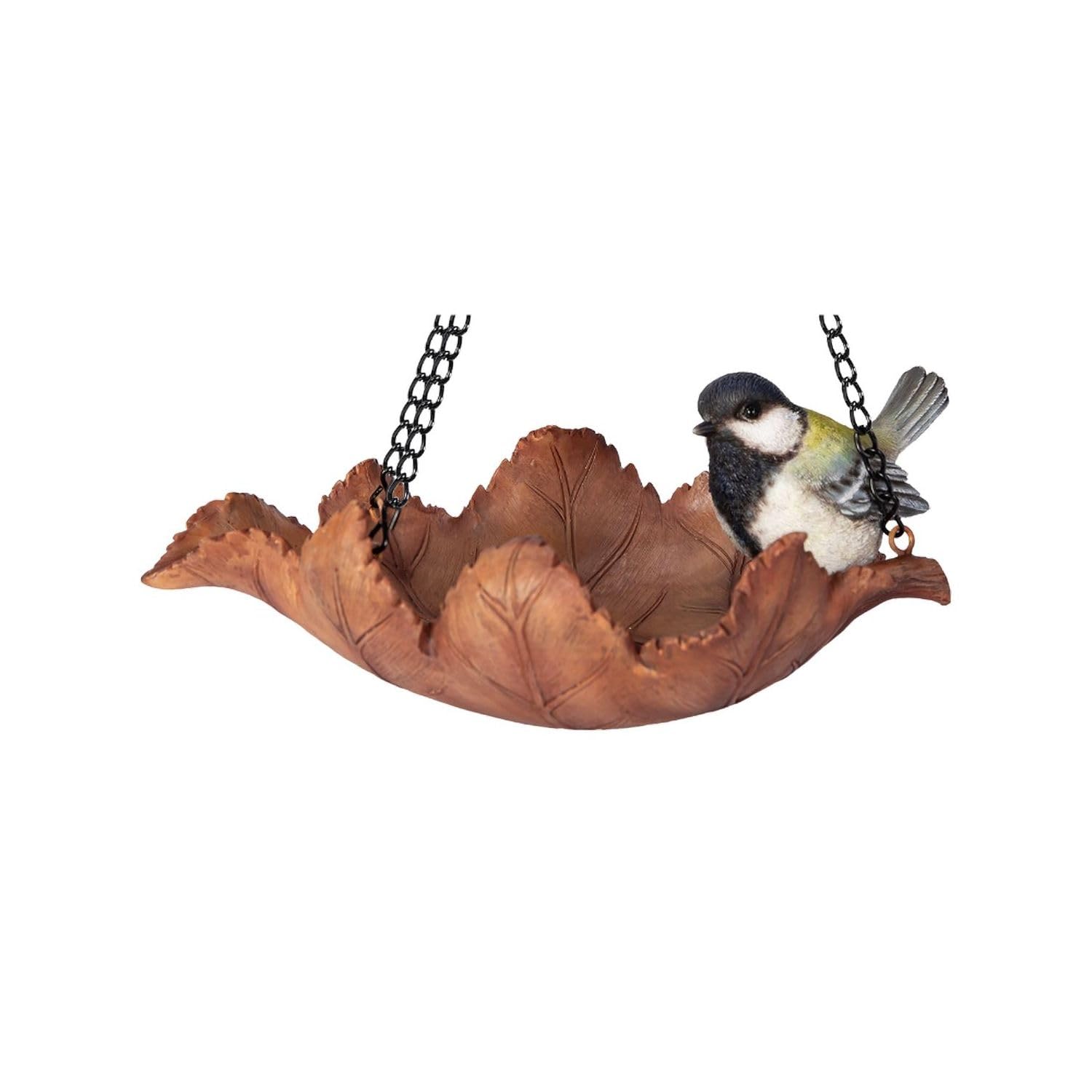 

Кормушка для птиц Ubia Leaf 17 x x 8 см Кукольная фигурка Орнамент Животное Садовое украшение Птица 11.5 H23241-1