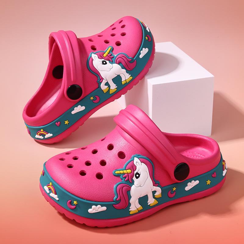 

Children s hole shoes boys summer beach slippers soft sole breathable medium older children excavator cool slippers 28 [inner length 18cm]