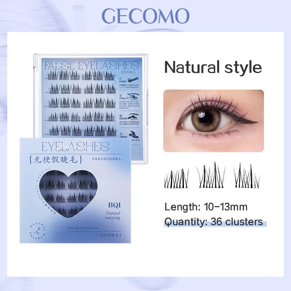 GECOMO Wimpern ohne Stiel, kleberfrei, halbflüssiger Klebestreifen, natürliche, bezaubernde Wimpern