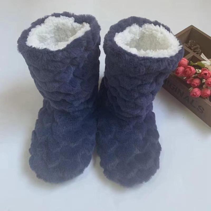 Coppia invernale Pantofole calde antiscivolo addensate più calzini da interno in velluto Scarpe da pavimento morbide