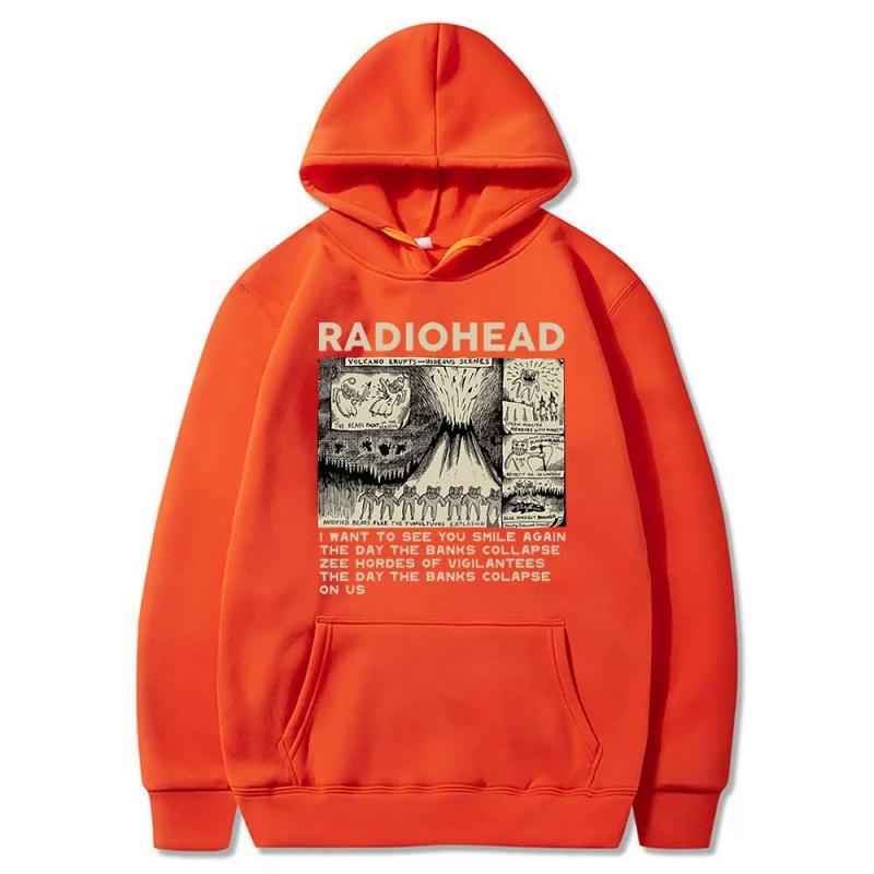 

Вінтажний худі Radiohead XL помаранчевий