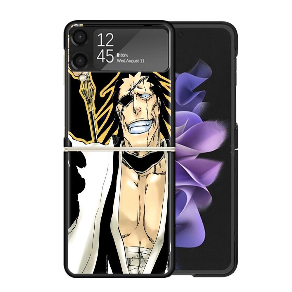 Bleach Zaraki Kenpachi Clear Phone Case For Samsung Z Flip 7 6 5 4 3 Galaxy ZFlip7 ZFlip6 ZFlip5 ZFlip4 ZFlip3 5G Print Cover Z