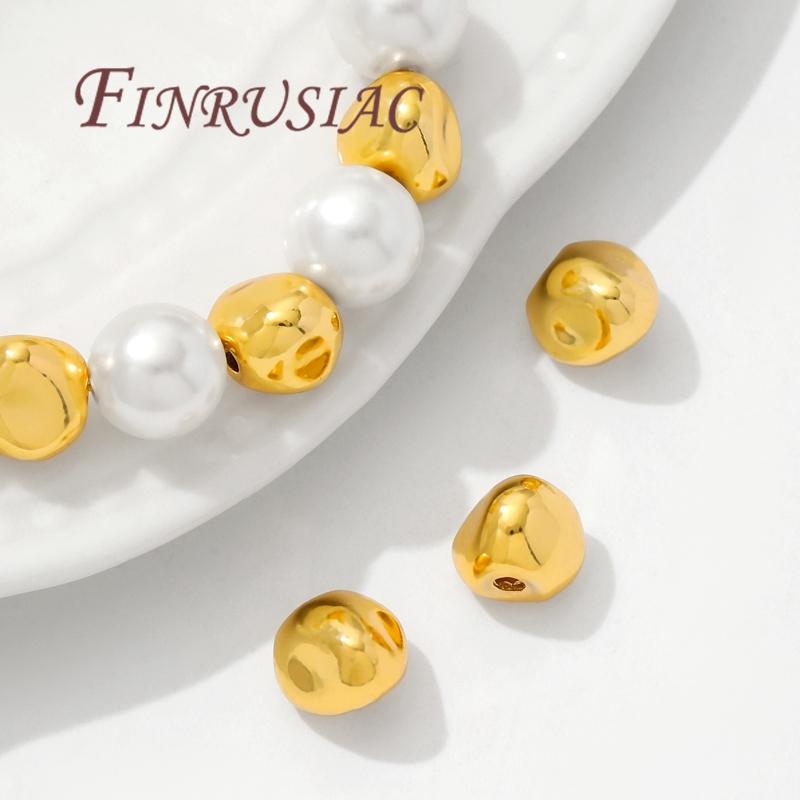 Separators For Beads 18K Gold Plated Brass Spacer Beads,Necklace Accessories,Bracelets Beads,DIY Jewelry Making Supplies