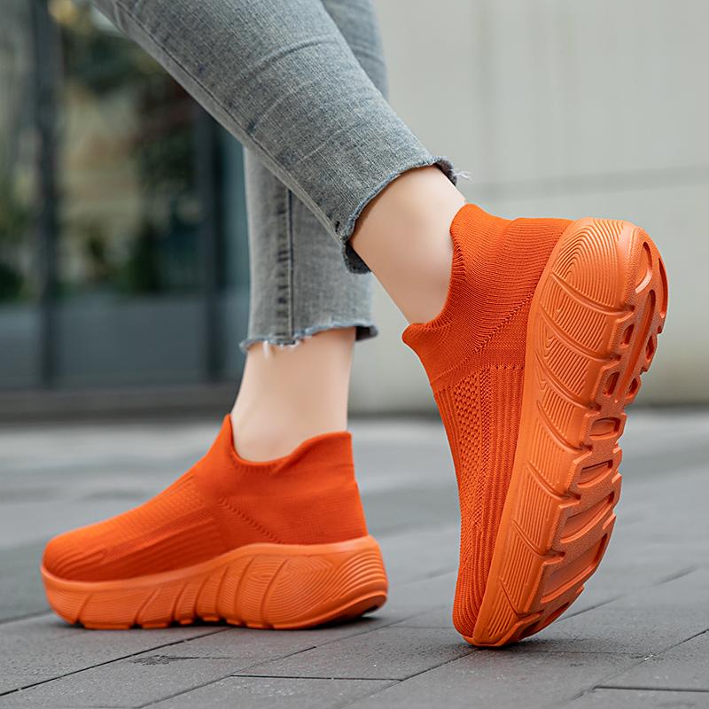 Modische Damen Plateau-Schuhe Herren Gestrickte Socken Schuhe Leichte Freizeitschuhe zum Gehen Reisen Joggen