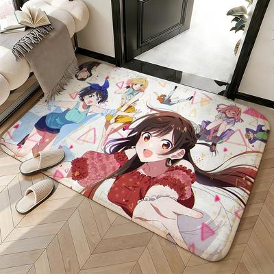 Soft Absorbent Non-Slip Rug Anime R-Rent-A-GirlfriendS Floor Mat Home Decor Doormat Bedroom Floor Mat Shower Carpet