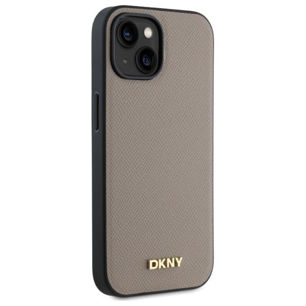 Dkny Dkhmp15Spghlme Iphone 15 6.1       Beżowy/Beige Hardcase Grained Metal Logo Magsafe
