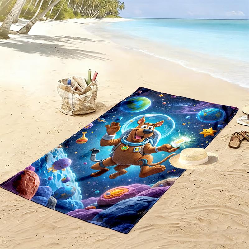 1pc SCOOBY-DOO Beach Towel, Outdoor Beach Towel Ideal Beach Necessities and Vacation Items