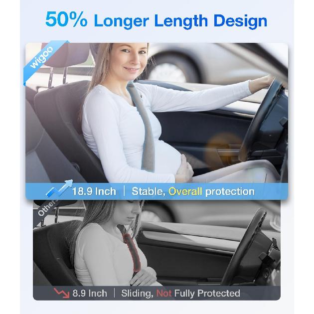 

Wigoo 2024 Upgraded Extended Version Suede Car Seat Belt Cover, [Reduces Neck Friction & Enhances Comfort], Soft Shoulder Pad Protector, Auto
