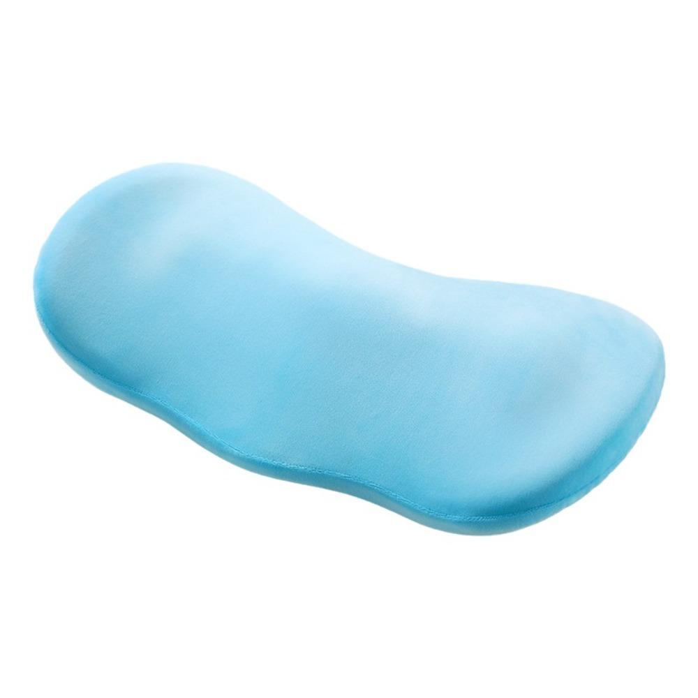 Ice Silk/Velvet Fabric Lumbar Support Pillow Soft Comfortable Lower Backrest  Home Bedroom Velvet Blue