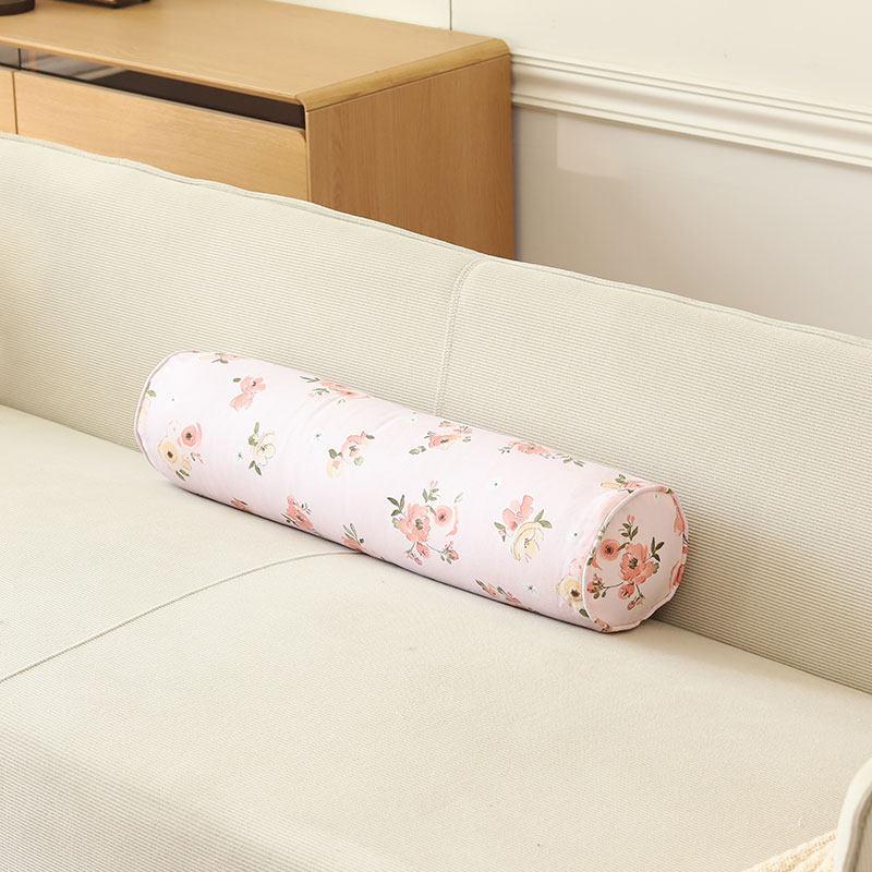 

Floral Print Cylindrical Long Pillow Soft Cotton Bolster Pillow Round Tube Body Pillow for Sofa Bed Sleeping Home Decor Cushion 15x40cm Pillow cover