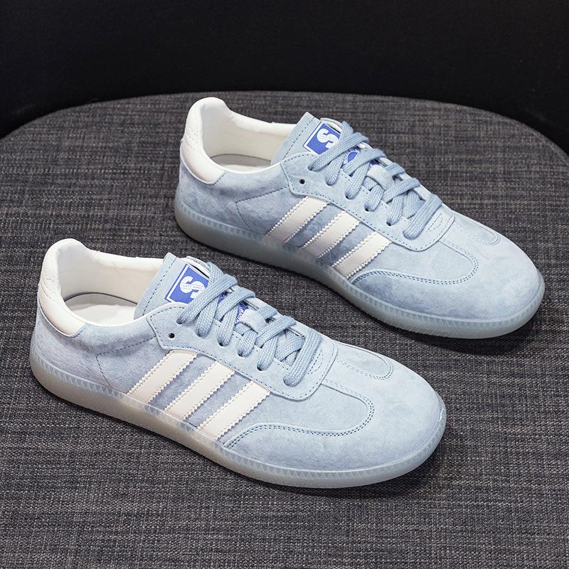 

Leather Majilad training shoes women s flat 2024 new little white shoes summer niche original board shoes trendy shoes women 40 светло-синий