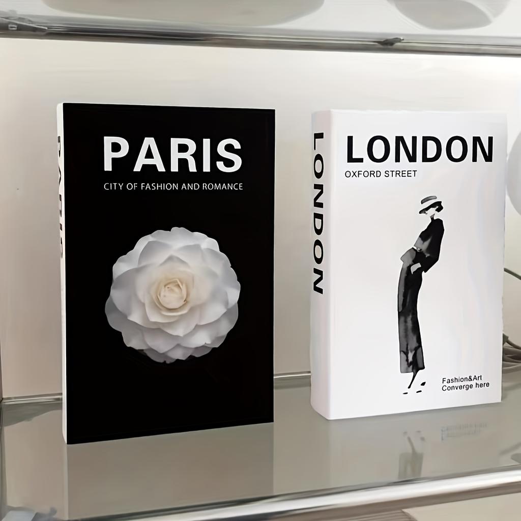 3er-Set Hardcover-Bücher im Faux-Look – Papiermaterial, schicke Wohndekoration für Wohnzimmer und Schlafzimmer, moderne dekorative Buchornamente,