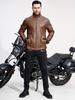 Men's Retro PU Leather Jacket - Chic Multi-Pocket Motorcycle Soft-shell Jacket - For Spring & Fall Stylish Outerwear for Casual & Motorcycle Riding