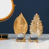 Fine Craftsmanship Leaf Ball Ornaments Non-Slip Rust-Proof Crystal Ball Table Decoration Vivid Details Artwork