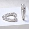 18K Gold-Plated Heart-Shaped Zircon Stud Earrings - European & American Fashion