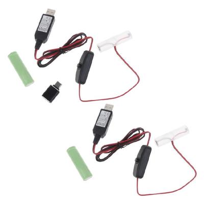 AA 3V Battery Eliminator,USB Power Supply Replace 2pcs 1.5V Batteries,Battery Eliminate Cable for Clock Holiday Light