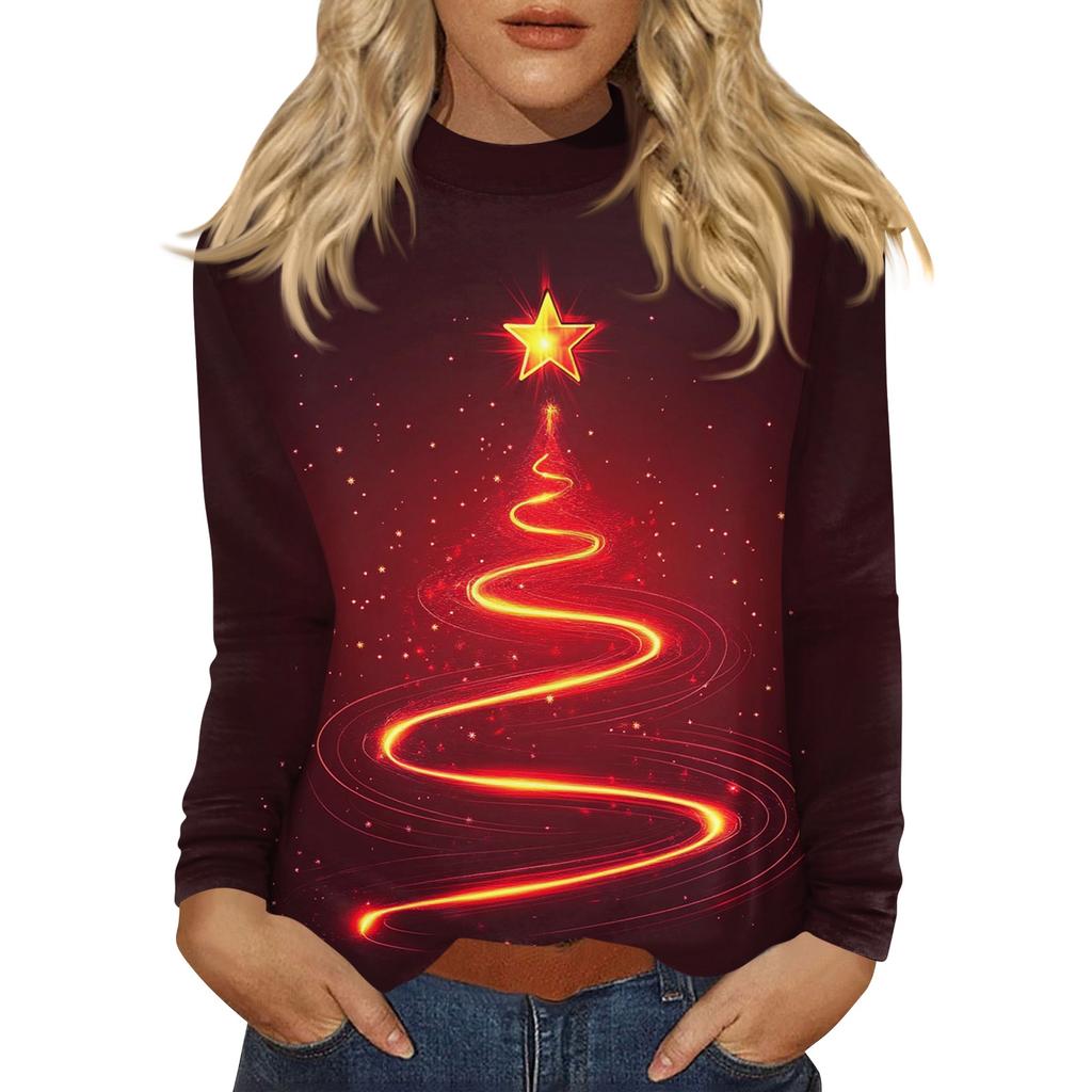 Women's Daily Casual Long Sleeve Mid Collar Top