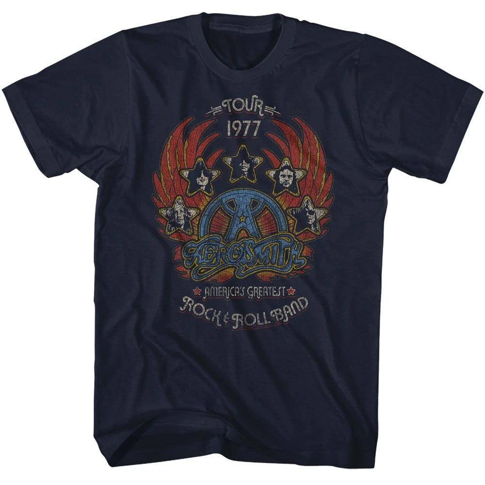 Aerosmith Tour 1977 Distressy Music Shirt 140