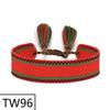 Handmade Bohemian Embroidered Logo Tassel Bracelet - Ethnic Style Friendship Band