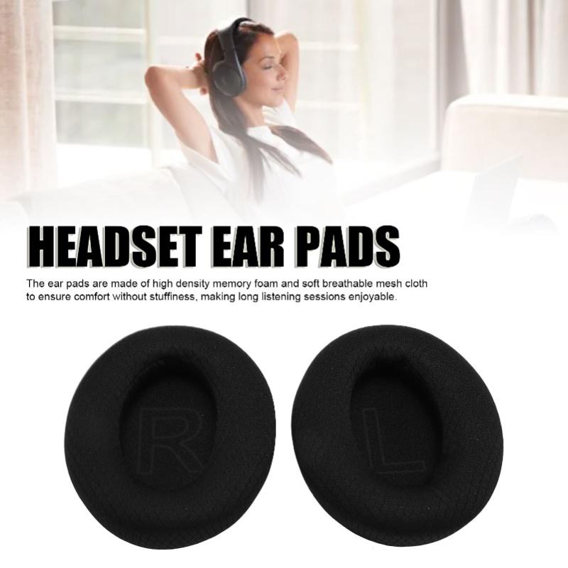 1 Pair Headset Ear Pads Breathable Mesh Fabric Comfortable Memory Foam Ear Cushions Replacement For Q20 Q20 BT Q20+ Q20I
