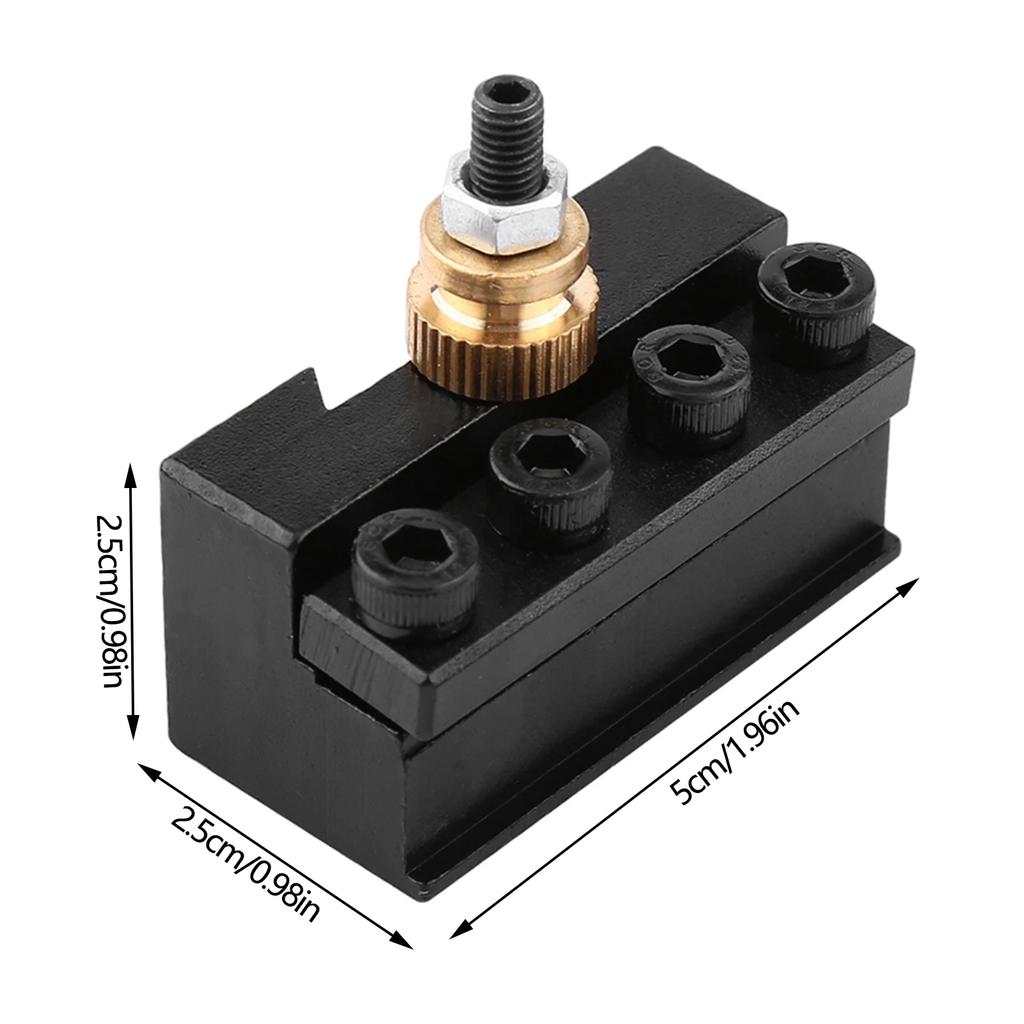 Lathe Tool Post Holder Set Aluminum Alloy Quick Change Mini Lathe Tool Post and Holder Kit Lathe Accessary