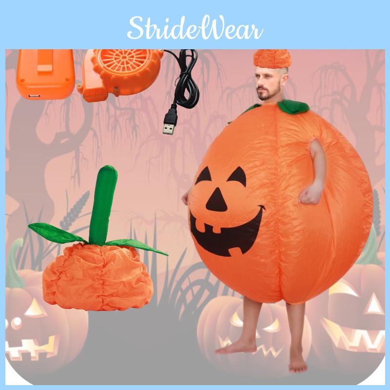 Pumpkin Halloween Costume Inflatable Suit With Cartoon Doll For Walking