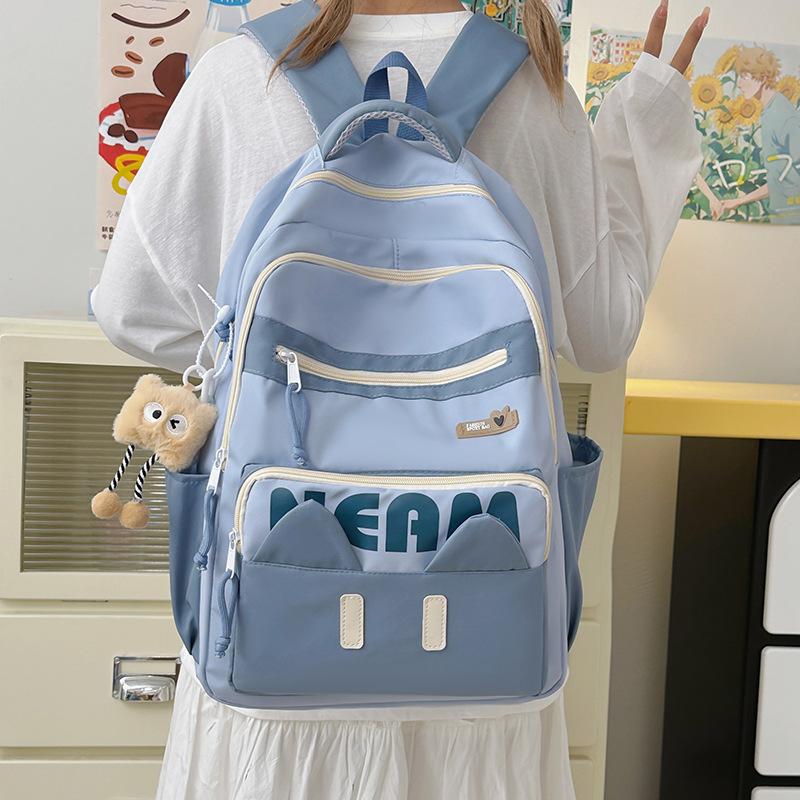 New Fashion Schoolbag Japanese Ins Small Fresh Casual Backpack Lightweight and Simple Student Backpack