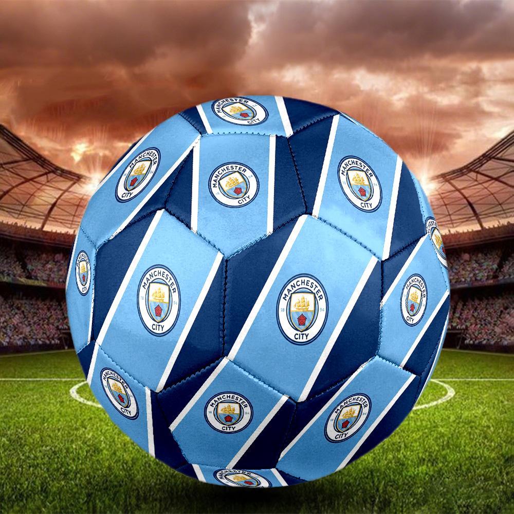 Manchester City teamSoccer Ball Colorful All Ages Machine Stitched PVC Competition Ready Durable High-Bounce