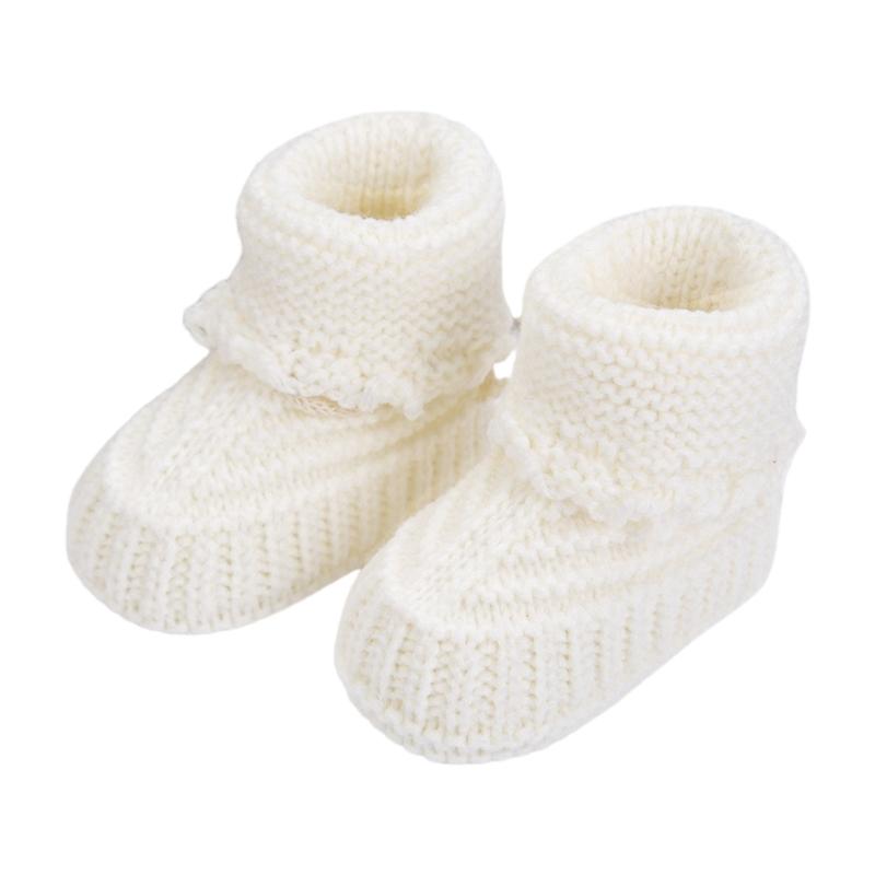 Handmade Baby Booties Warm Knit First Walkers Shoes Elegant Knit Baby Booties Easy Carry Shoes for Toddlers & Infants