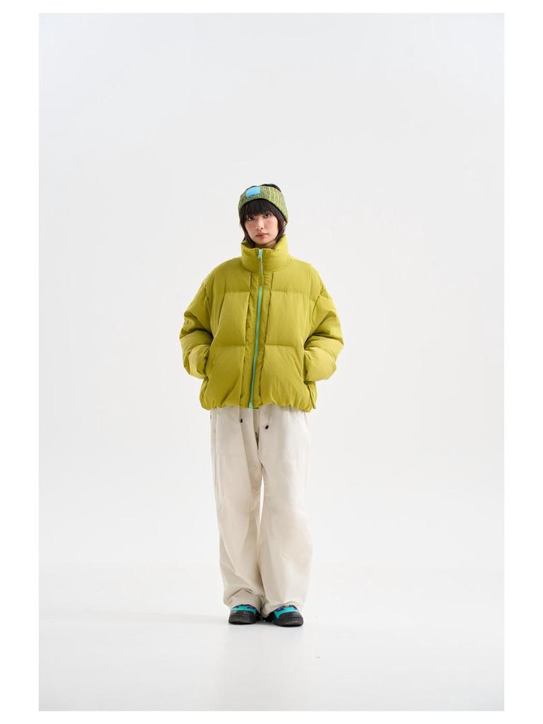BLACKARMADA Unisex Winter Camping Stand-Up Collar White Duck Down Jacket MY6818