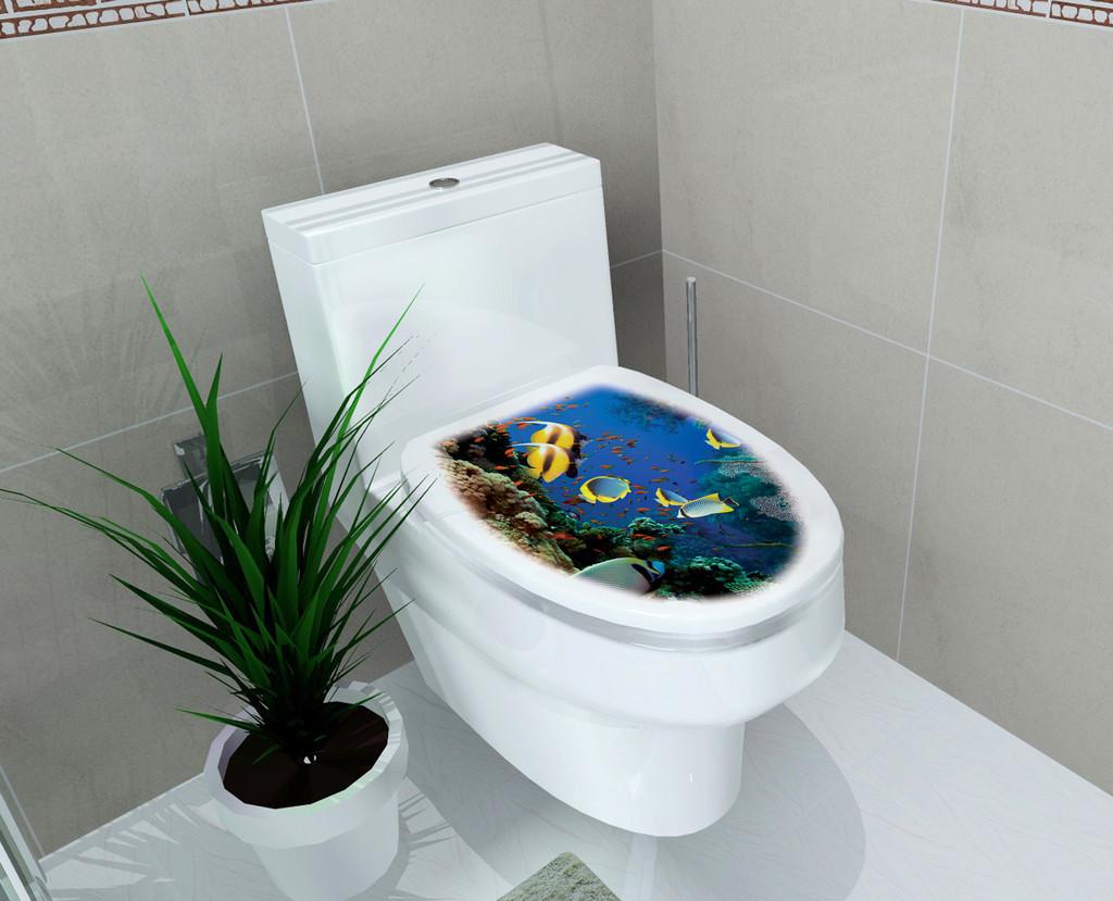 Marine Animals Wall Sticker Pvc Removable Waterproof Decal For Bathroom And Living Room Decor