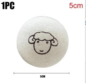 Reusable Wool Dryer Balls 6Pcs, Natural Laundry Softener, Eco Friendly Energy Saving, Durable Silent for Home Washing Machine,