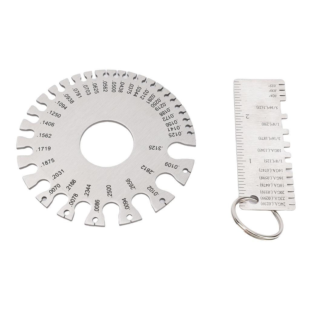 2 Pcs Wire Sheet Thickness Measurement Tool High Precise Plated Size Inspection Tool for Welding