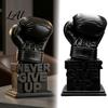3D Printed Sports Decor Boxing Glove Desk Figurine Never Give Up Inspirational Motivational Desktop Perseverance Statue Resin Encouragement for Home