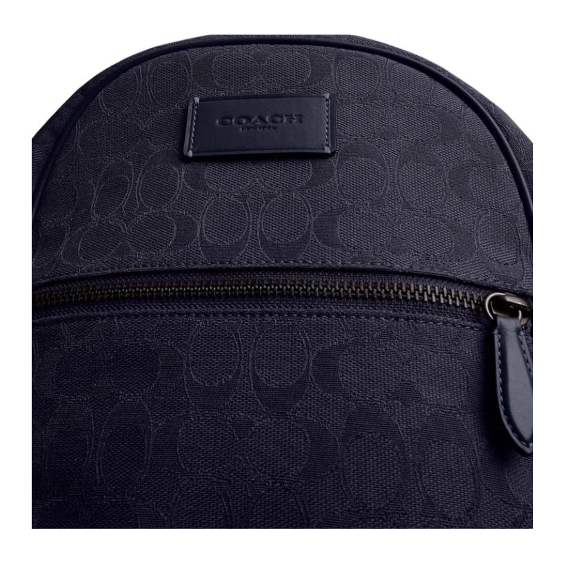 Coach Theo 27 Classic Monogram Fabric Backpack Large Men Backpack Midnight-Navy CAK98-DWP