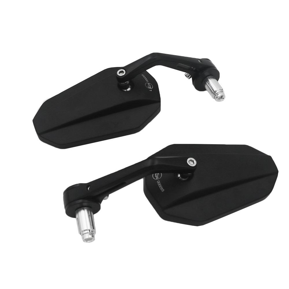 Motorcycle Rear View Mirror Black 7/8" or 1" Round CNC Cafe Racer Parts Motorcycle Side Mirror Bar End Motorbike for Kawasaki